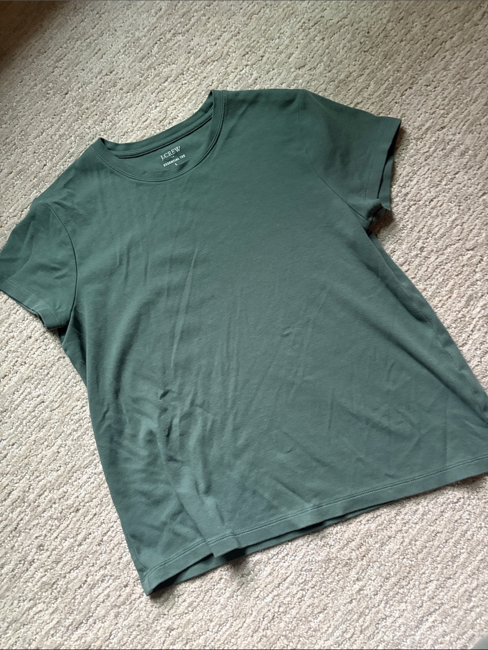 J. Crew Short Sleeve Crewneck Tee in Forest Green